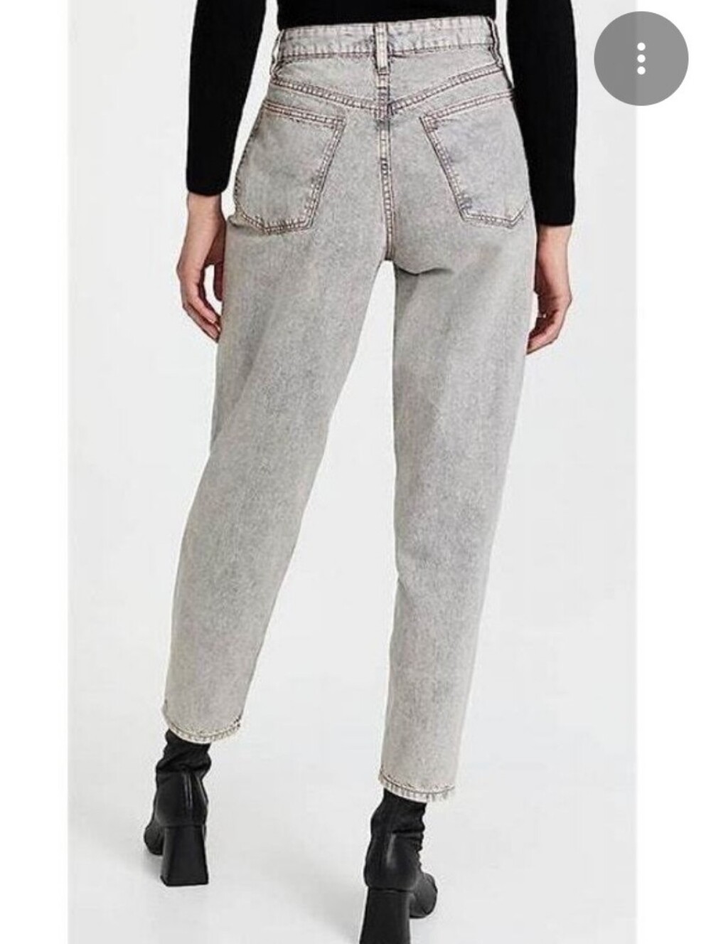 WeWoreWhat Gray Acid-Wash Relaxed Jeans